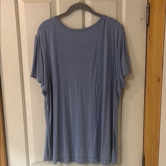 Blue Flutter Sleeve Relaxed T-Shirt - Picture 8 of 10